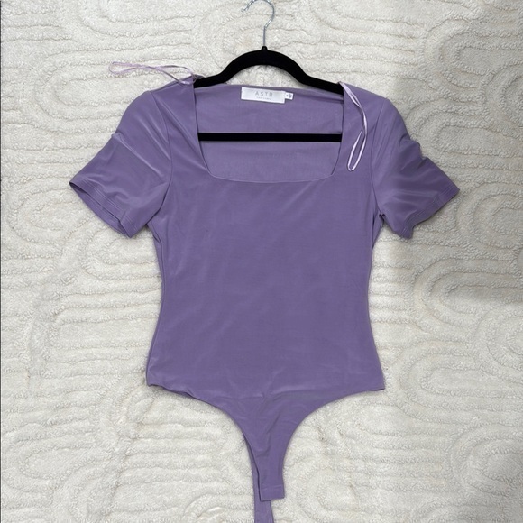 Tops - Aster Square Neck Purple Bodysuit